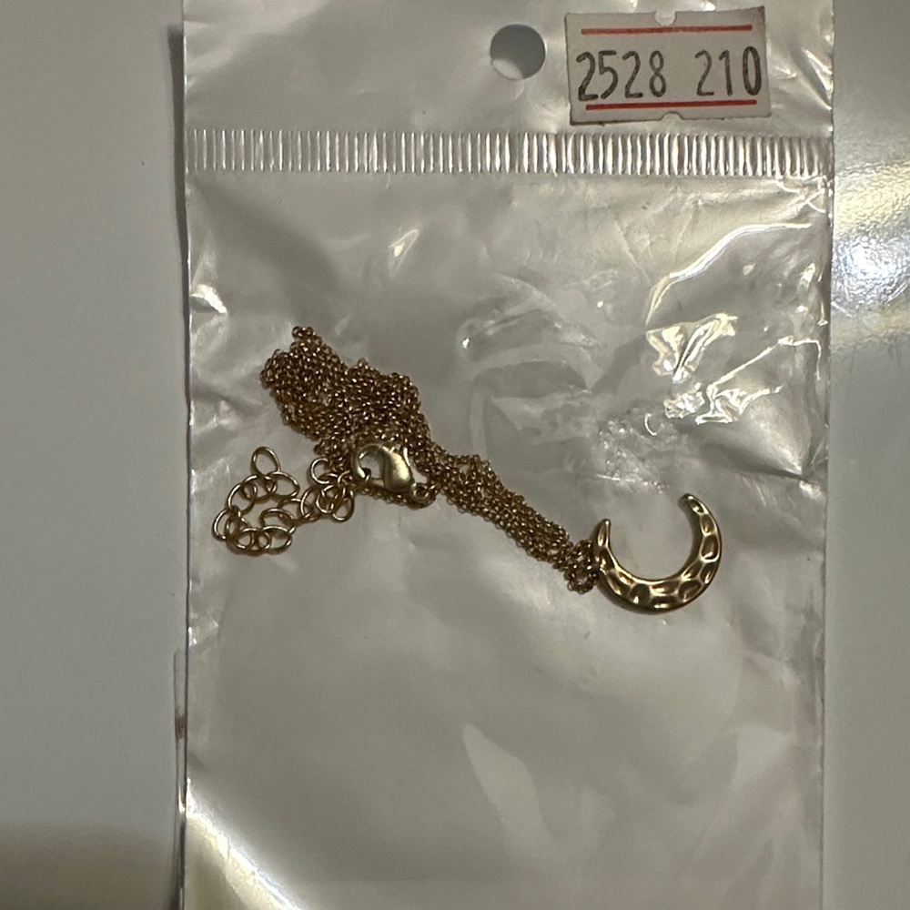 Elegant Gold Crescent Moon Necklace